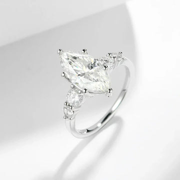 3ct Marquise Moissanite Ring 925 Silver