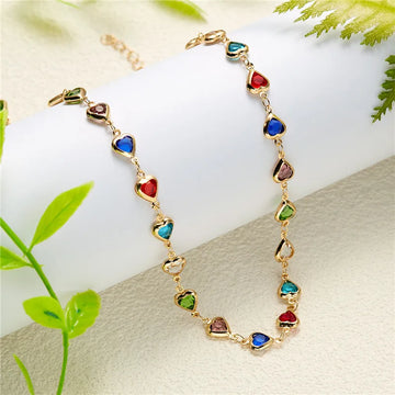 Heart Shaped Colorful Necklace