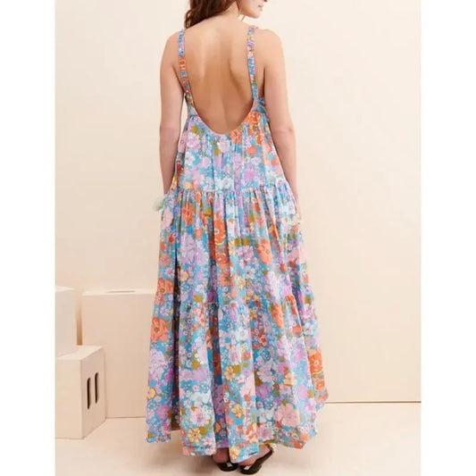 Flowy Swing A-line Tank Long Dress