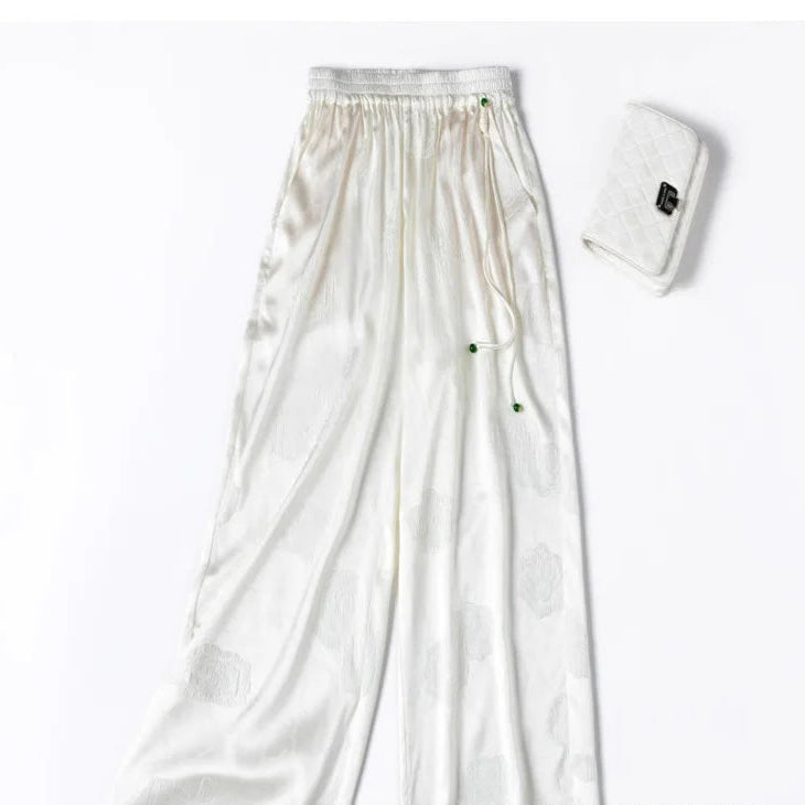 Natural Mulberry Silk Trousers Casual & Elegant Fit