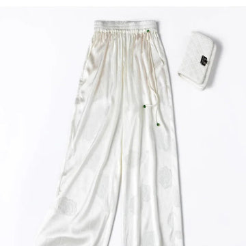 Natural Mulberry Silk Trousers Casual & Elegant Fit
