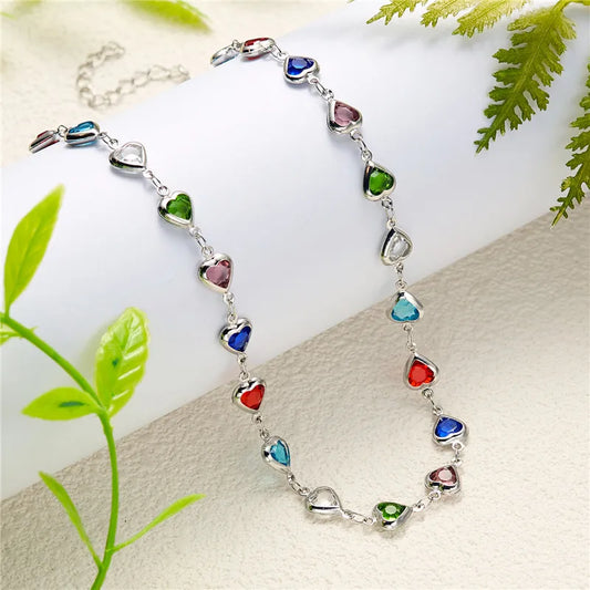 Heart Shaped Colorful Necklace