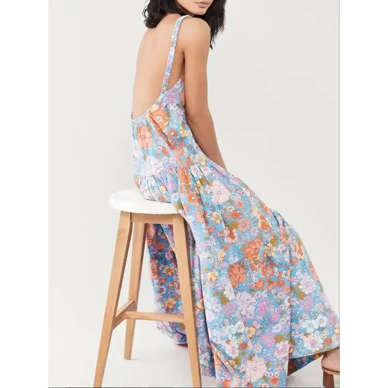 Flowy Swing A-line Tank Long Dress