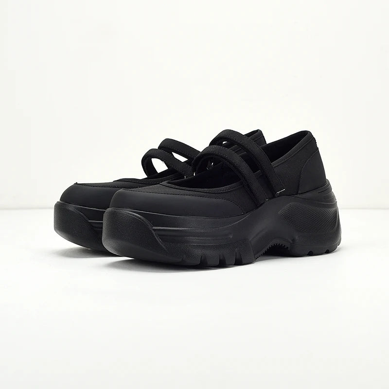 Black Hook & Loop Sneakers